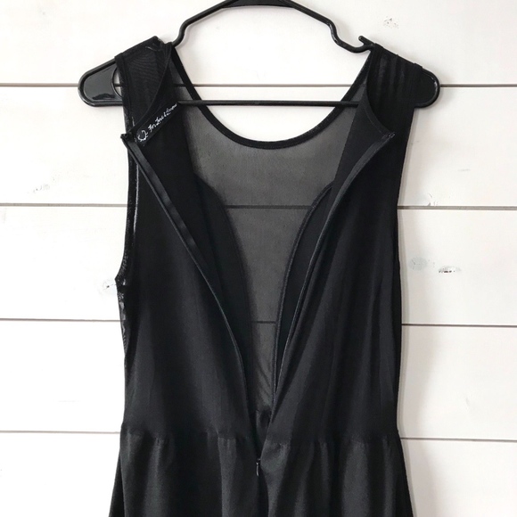 For Love & Lemons Black Mesh Knit Fit Flare Dress - Picture 7 of 8